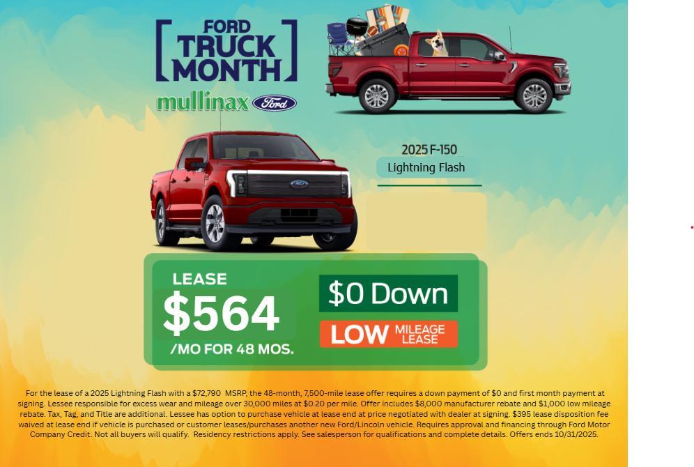 new 2025 Ford F-150 Lightning car, priced at $66,931