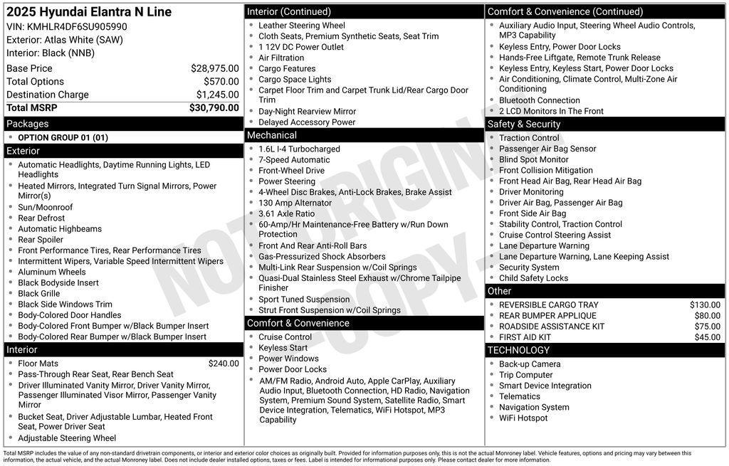 used 2025 Hyundai Elantra car, priced at $24,900