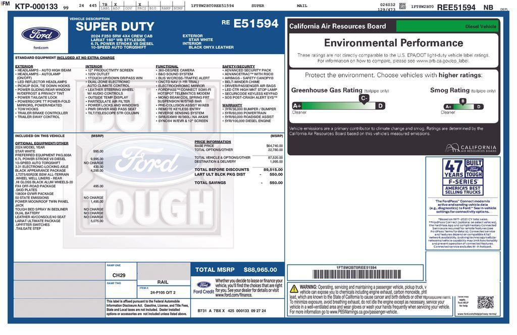 used 2024 Ford F-250 car, priced at $77,900