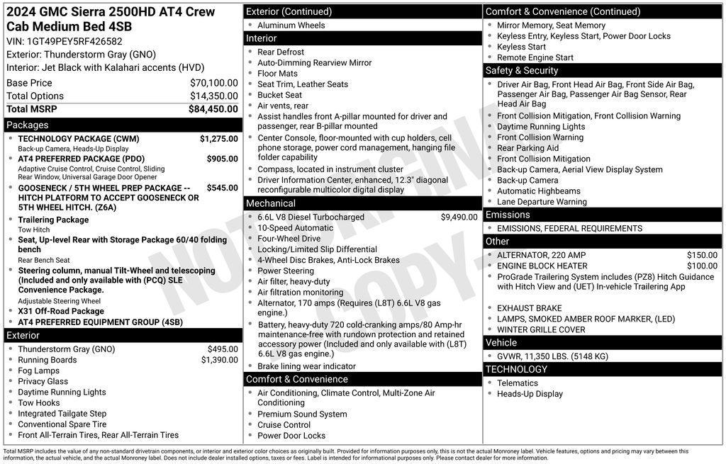 used 2024 GMC Sierra 2500 car, priced at $74,900