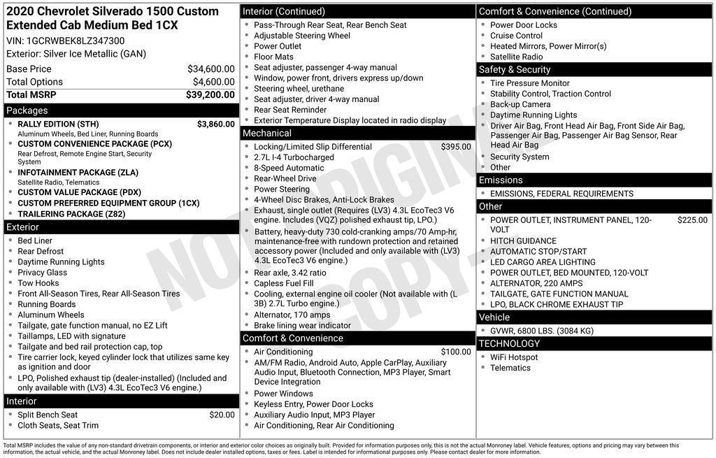 used 2020 Chevrolet Silverado 1500 car, priced at $23,900