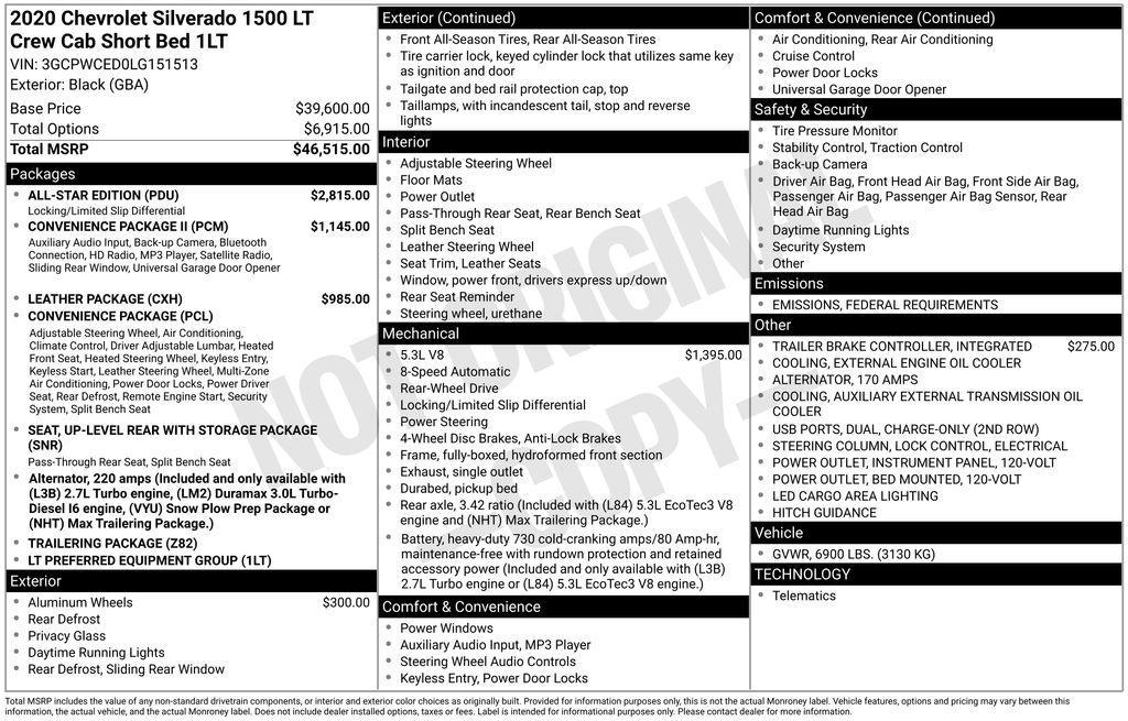 used 2020 Chevrolet Silverado 1500 car, priced at $19,900