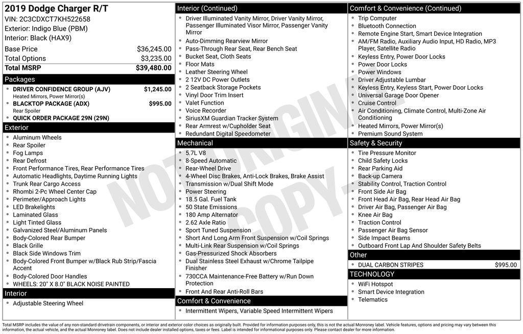 used 2019 Dodge Charger car, priced at $20,900