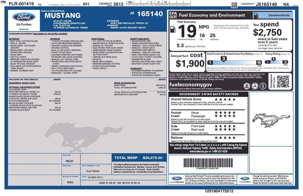 used 2018 Ford Mustang car, priced at $24,900