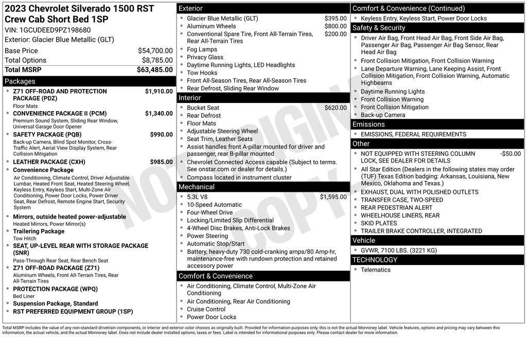 used 2023 Chevrolet Silverado 1500 car, priced at $46,900