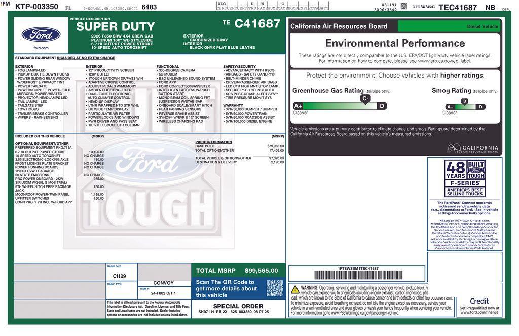 new 2026 Ford F-350 car, priced at $95,402