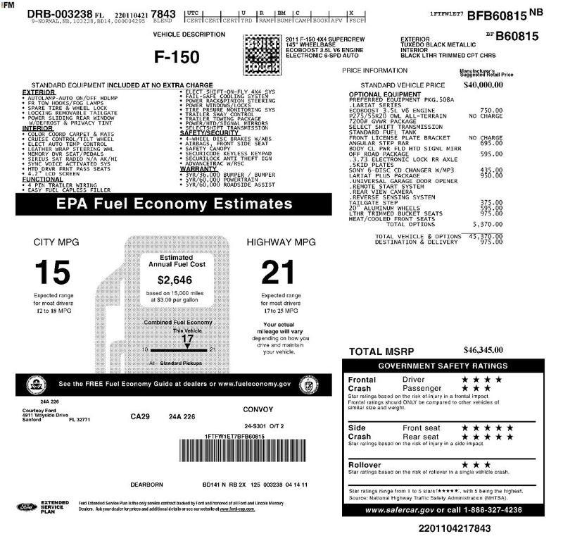 used 2011 Ford F-150 car, priced at $14,500