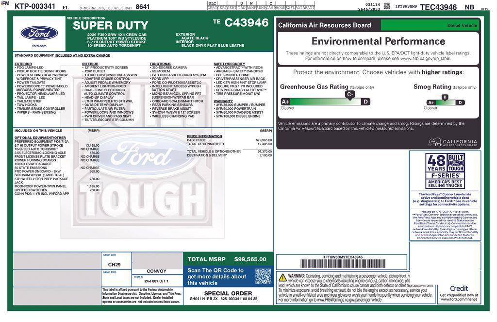 new 2026 Ford F-350 car, priced at $95,402