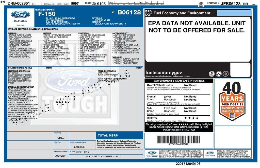 used 2018 Ford F-150 car, priced at $16,900