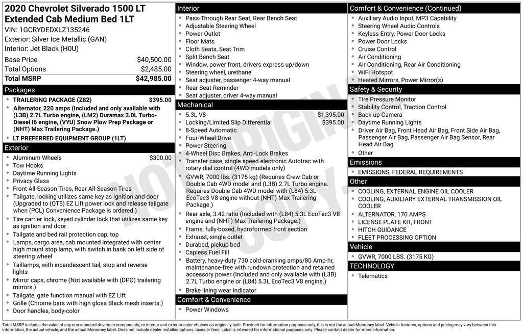 used 2020 Chevrolet Silverado 1500 car, priced at $24,900