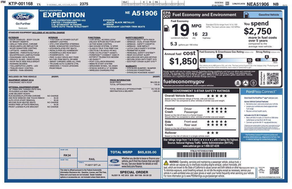 used 2022 Ford Expedition car, priced at $43,900