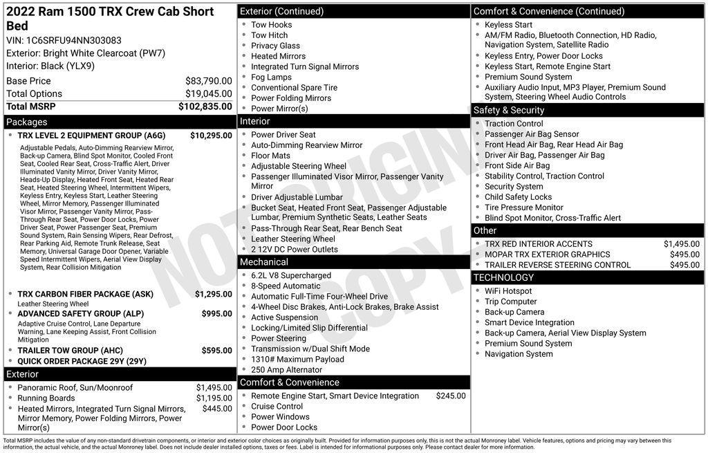 used 2022 Ram 1500 car, priced at $77,500