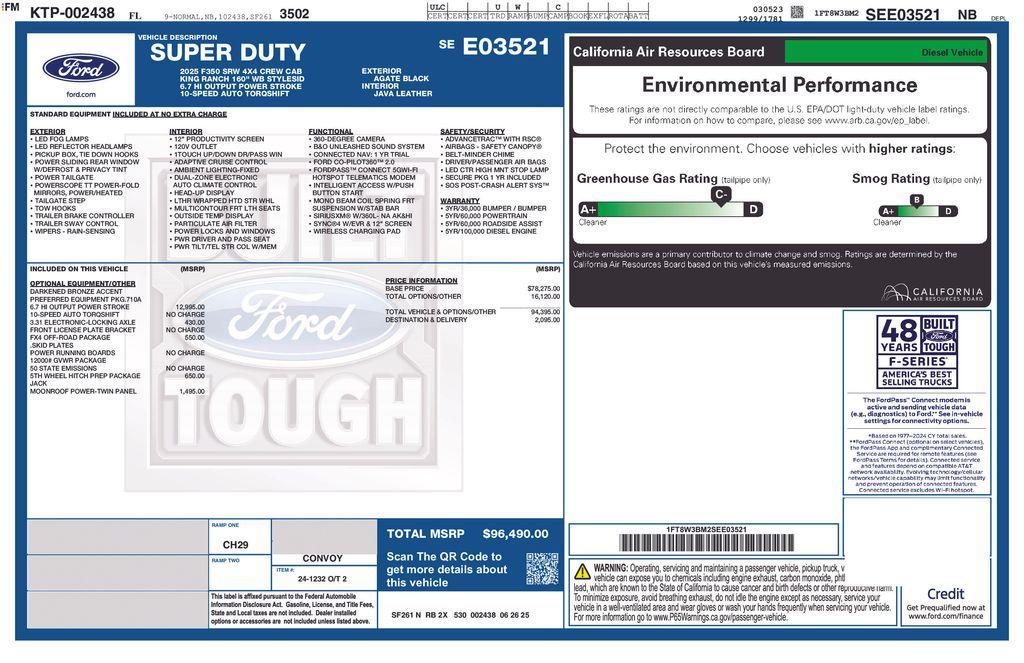 new 2025 Ford F-350 car, priced at $92,126