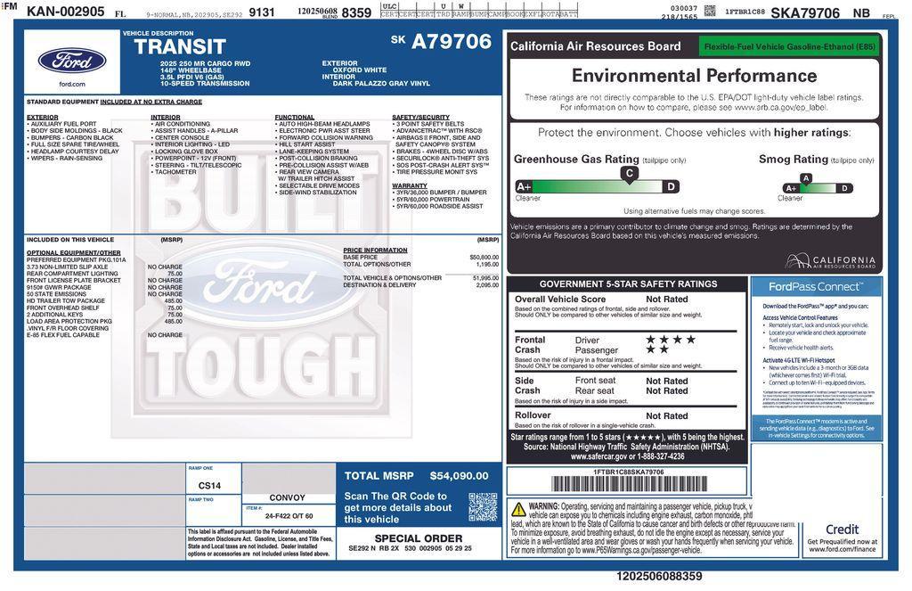 new 2025 Ford Transit-250 car, priced at $52,130