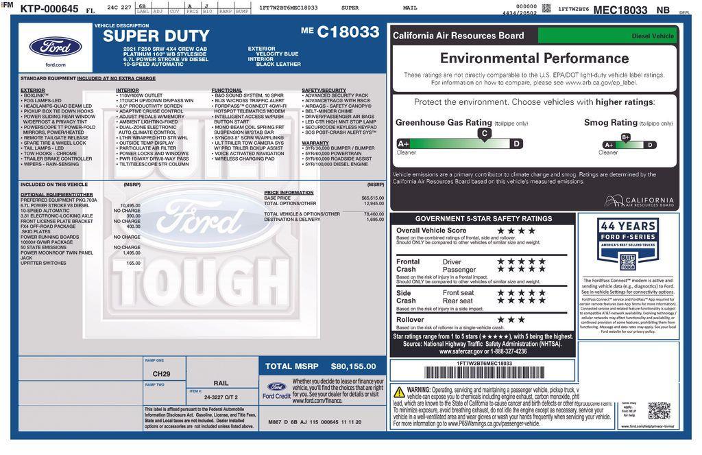 used 2021 Ford F-250 car, priced at $69,901
