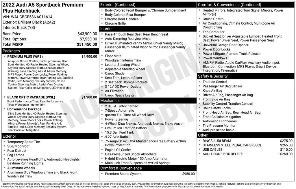 used 2022 Audi A5 car, priced at $28,900