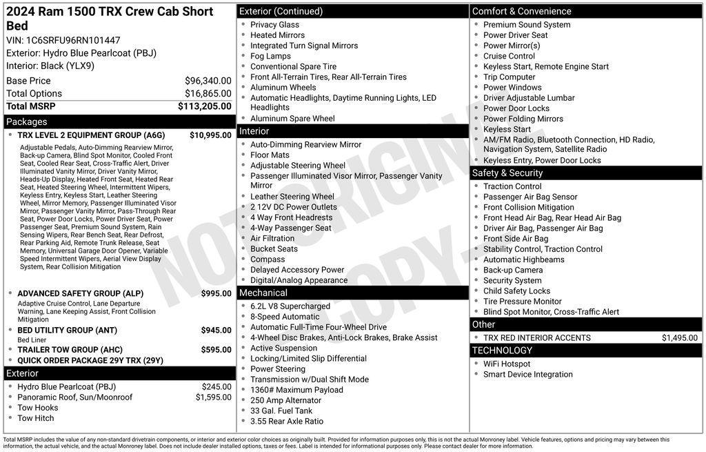 used 2024 Ram 1500 car, priced at $103,900