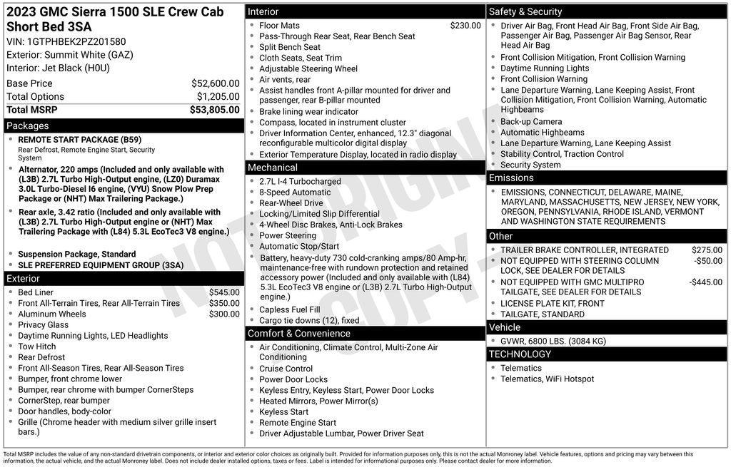 used 2023 GMC Sierra 1500 car, priced at $39,781