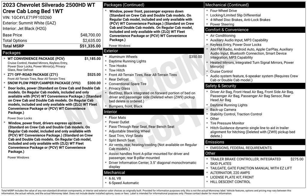 used 2023 Chevrolet Silverado 2500 car, priced at $47,195