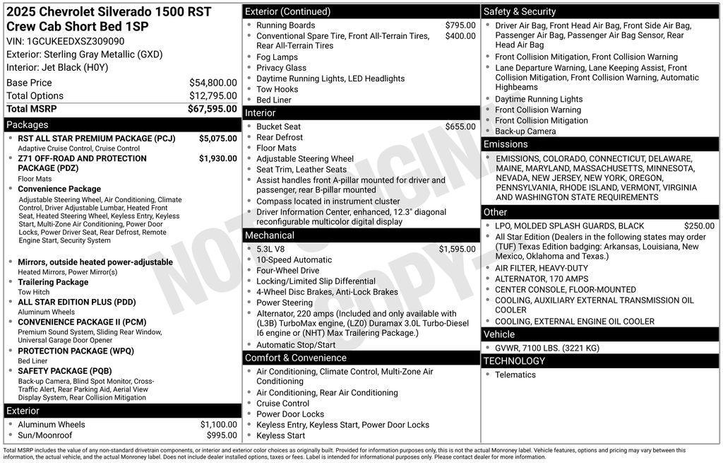 new 2025 Chevrolet Silverado 1500 car, priced at $59,741