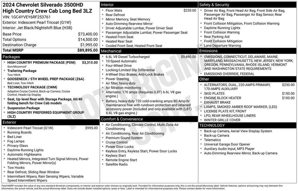 used 2024 Chevrolet Silverado 3500 car, priced at $68,500