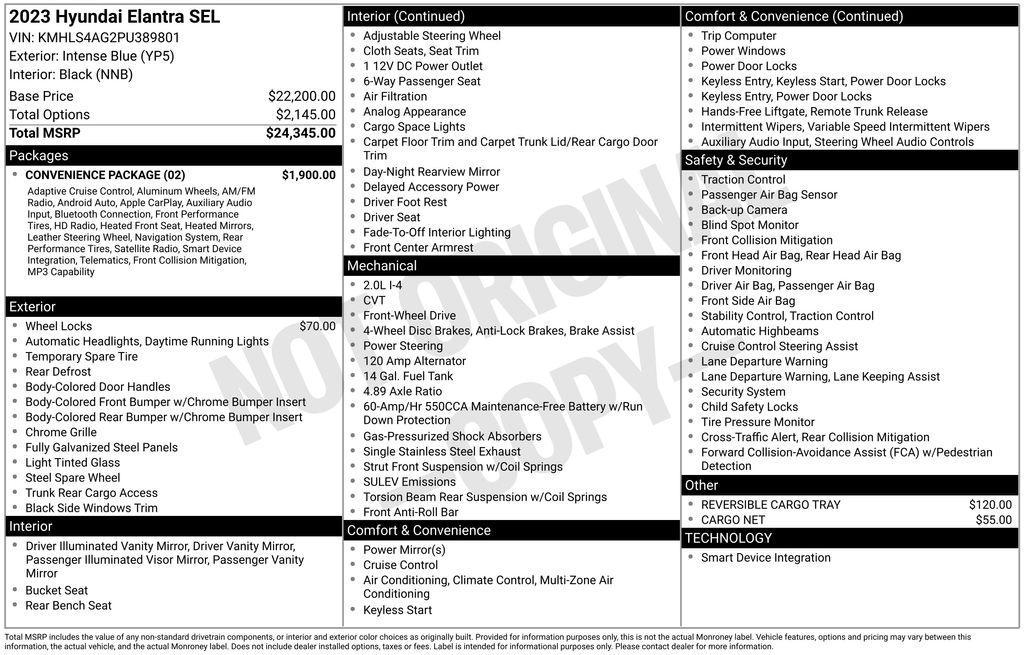 used 2023 Hyundai Elantra car, priced at $21,169