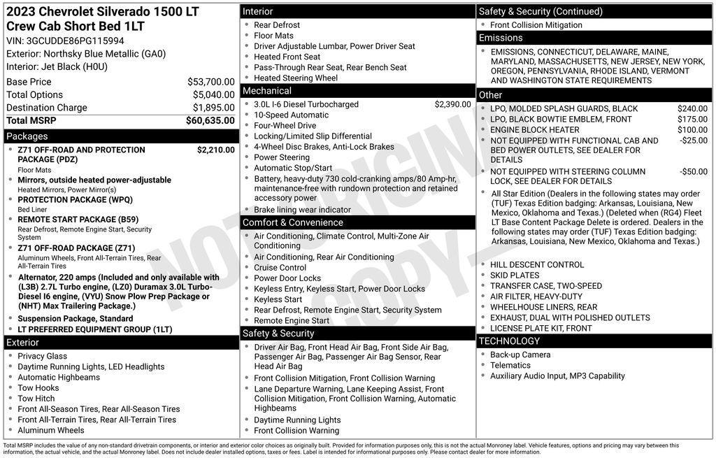 used 2023 Chevrolet Silverado 1500 car, priced at $38,640