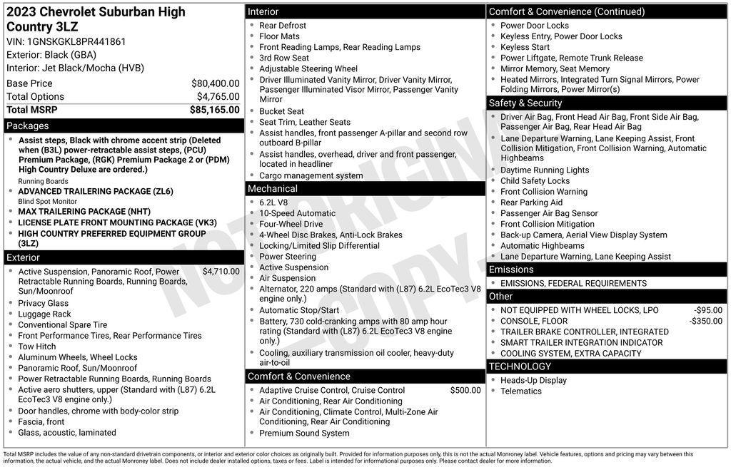 used 2023 Chevrolet Suburban car, priced at $69,999