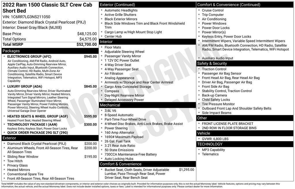 used 2022 Ram 1500 Classic car, priced at $31,000