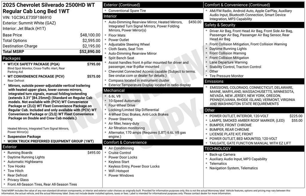 new 2025 Chevrolet Silverado 2500 car, priced at $46,644