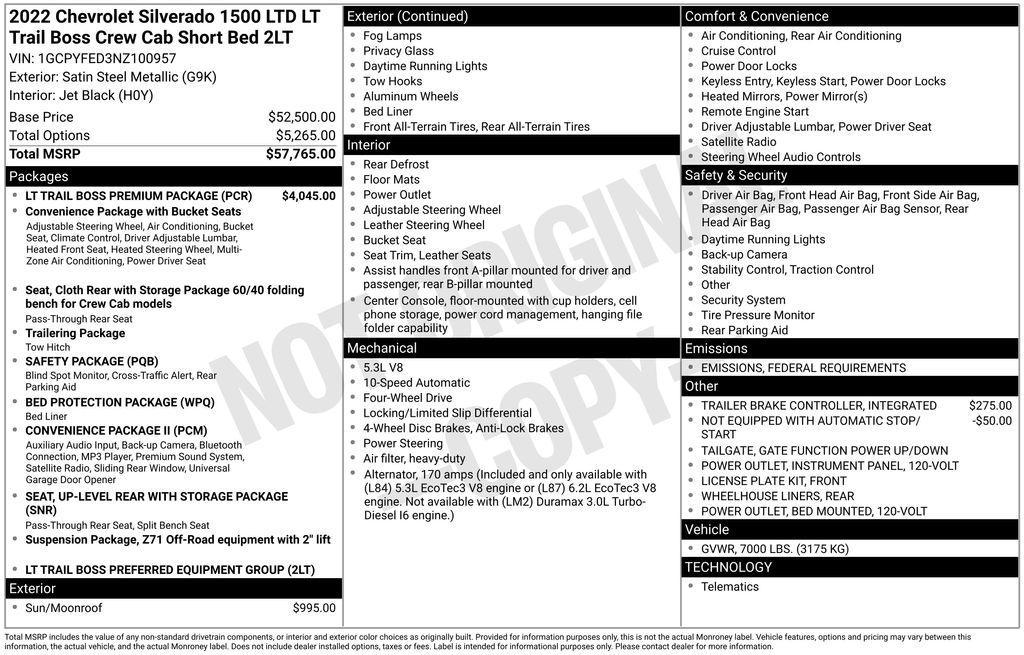 used 2022 Chevrolet Silverado 1500 Limited car, priced at $42,555