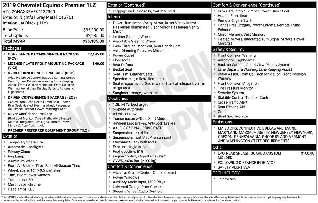 used 2019 Chevrolet Equinox car, priced at $20,994