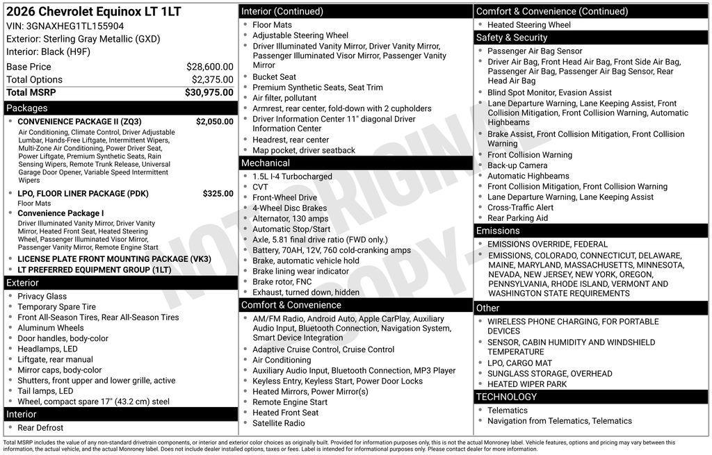 new 2026 Chevrolet Equinox car