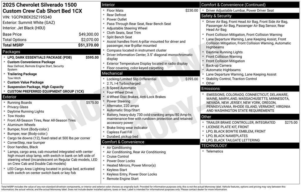 new 2025 Chevrolet Silverado 1500 car, priced at $44,890