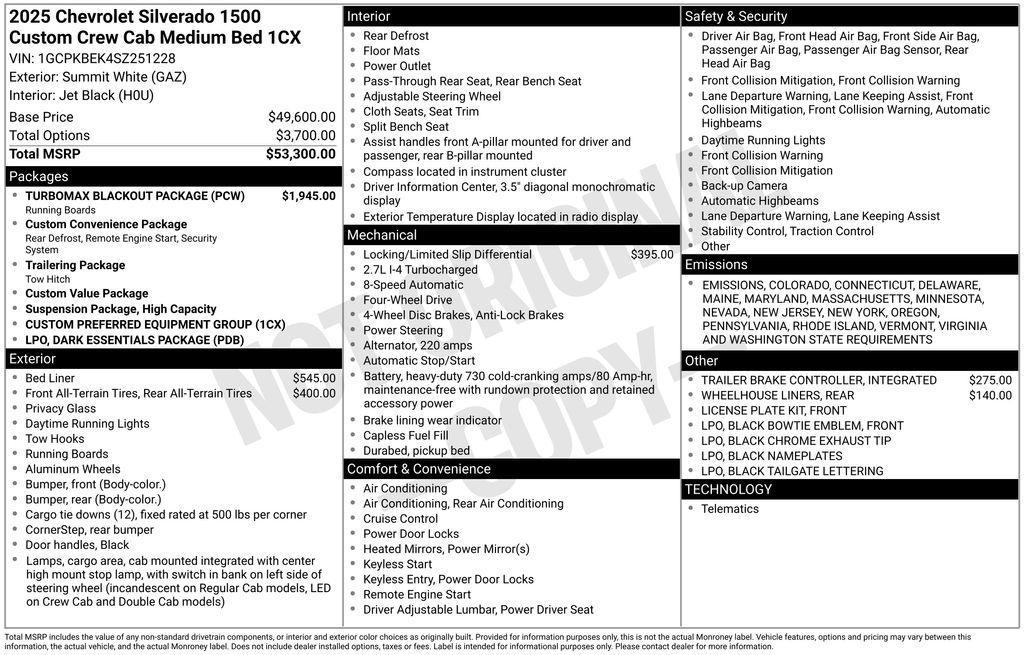 new 2025 Chevrolet Silverado 1500 car, priced at $47,006