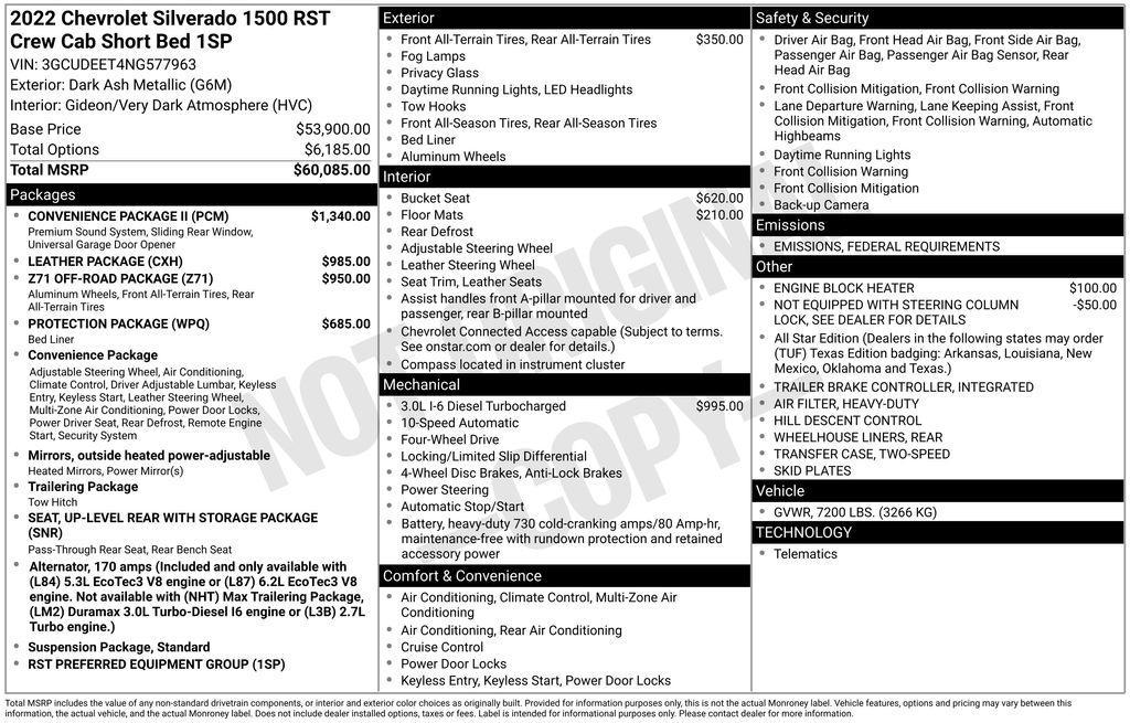 used 2022 Chevrolet Silverado 1500 car, priced at $44,883