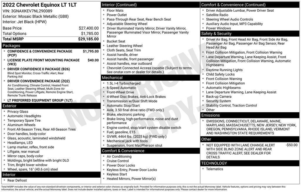 used 2022 Chevrolet Equinox car, priced at $21,642