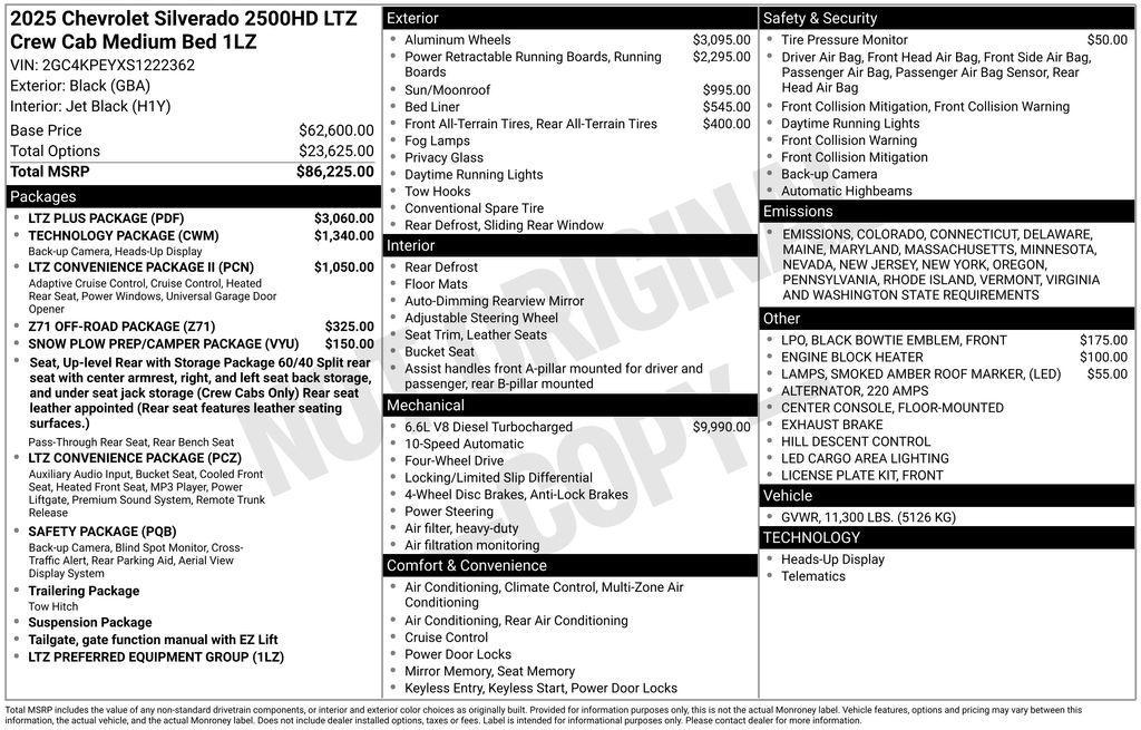 new 2025 Chevrolet Silverado 2500 car, priced at $82,528