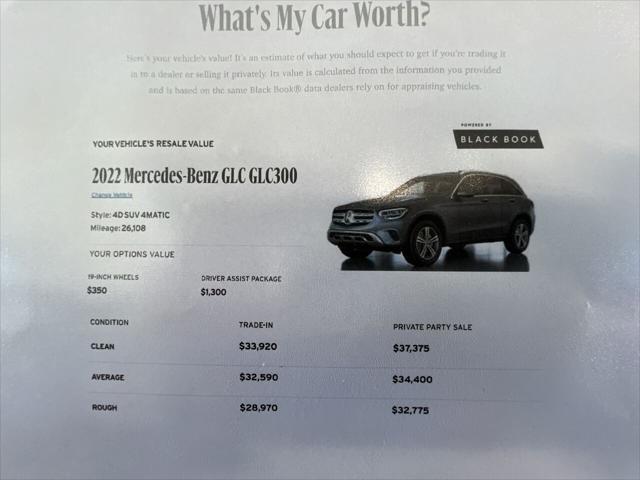 used 2022 Mercedes-Benz GLC 300 car, priced at $36,774