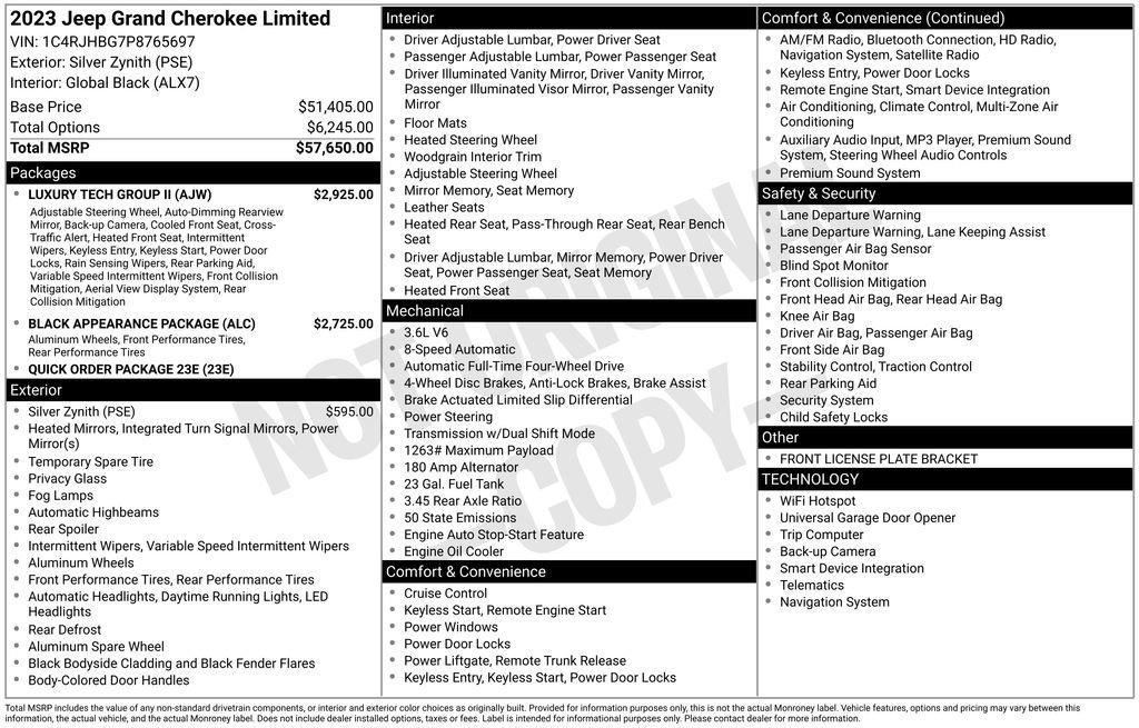 used 2023 Jeep Grand Cherokee car, priced at $30,987