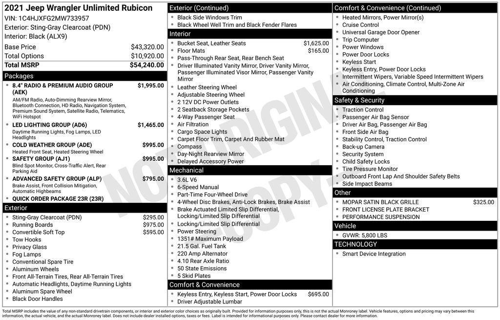 used 2021 Jeep Wrangler Unlimited car, priced at $36,899