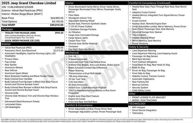 new 2025 Jeep Grand Cherokee car, priced at $47,605