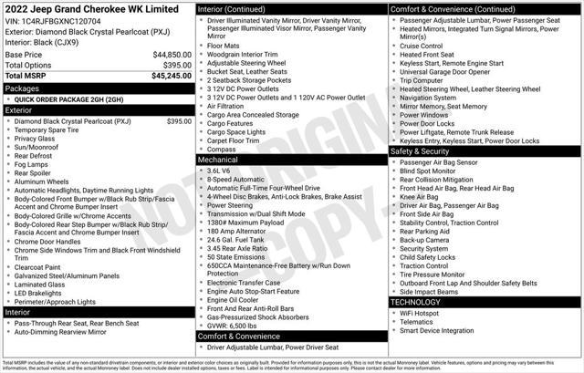 used 2022 Jeep Grand Cherokee WK car, priced at $30,687