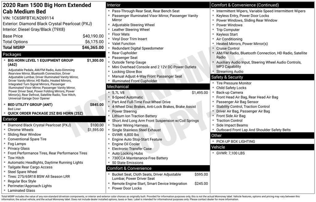 used 2020 Ram 1500 car, priced at $27,987