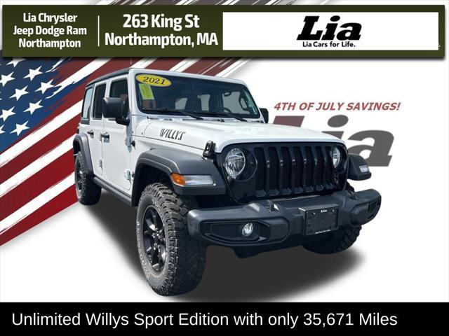 used 2021 Jeep Wrangler Unlimited car, priced at $31,349