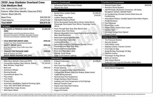 used 2020 Jeep Gladiator car, priced at $34,499