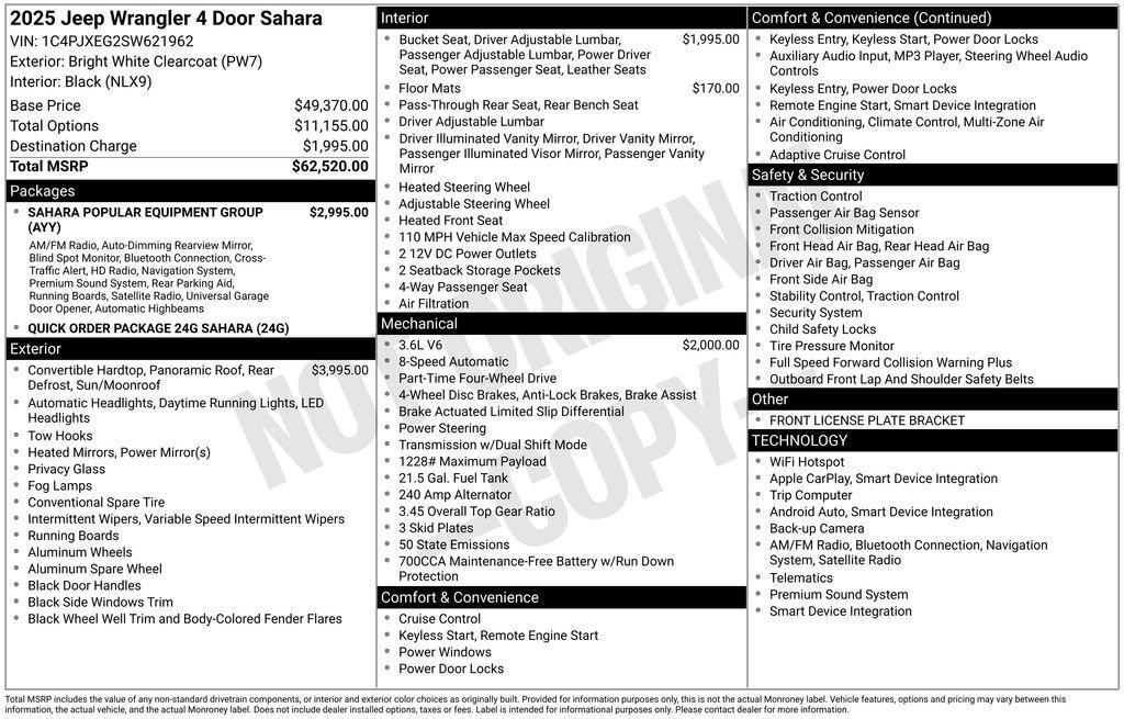 new 2025 Jeep Wrangler car, priced at $54,267