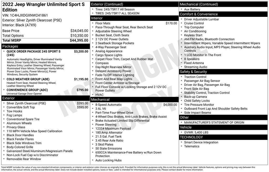 used 2022 Jeep Wrangler Unlimited car, priced at $29,667