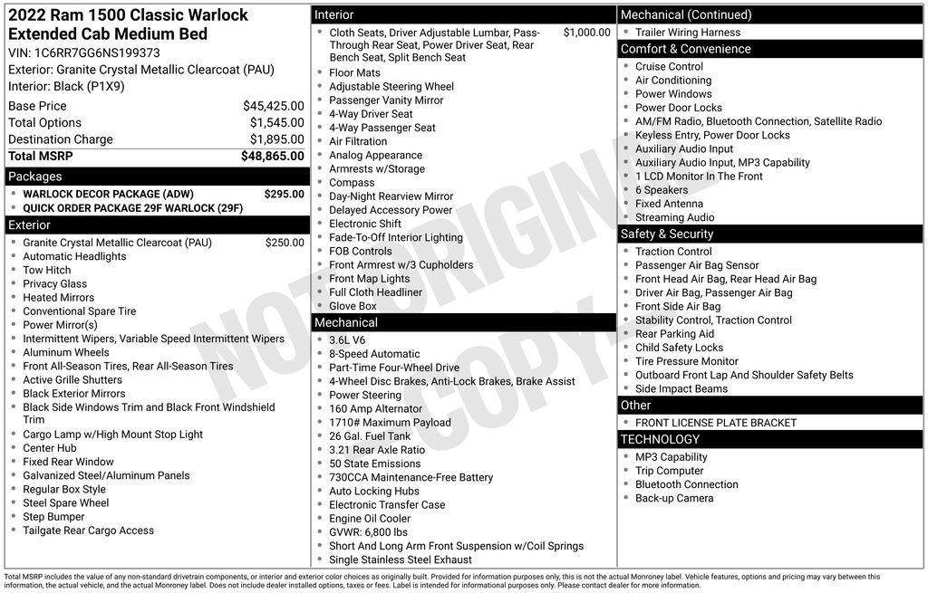 used 2022 Ram 1500 Classic car, priced at $31,999