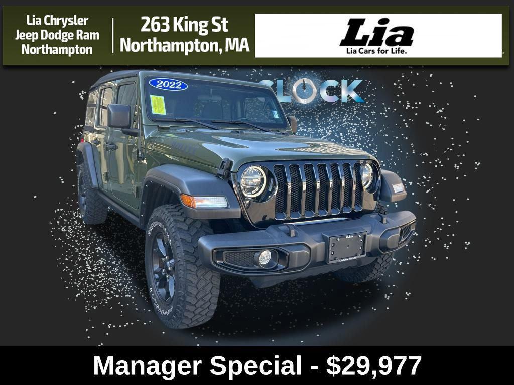 used 2022 Jeep Wrangler car, priced at $32,387